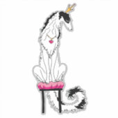 Royal Tri Borzoi Die Cut Vinyl Sticker (Voorkant)