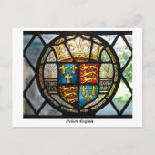 Royal Tudor Coat of Arms Stained Glass Oxford, UK Briefkaart (Voorkant)