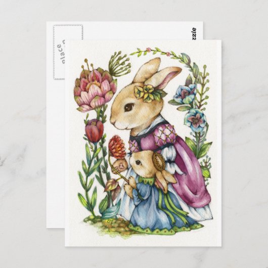 Royal Tutor - Princess Rabbit Art Carte postale (Devant / Derrière)