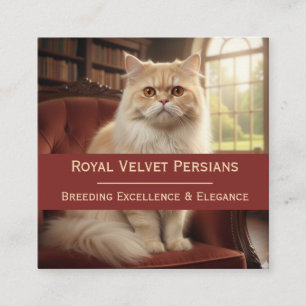 Royal Velvet Persian Fokkerij Aanpasbare Foto Vierkante Visitekaartje