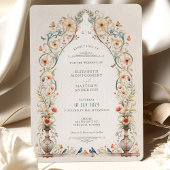 Royal Victoriaans Vlinders Vogels Bruiloft Kaart