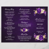 Royal violet violet or Mariage Tri Plier Programme (Devant)