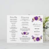 Royal violet violet or Mariage Tri Plier Programme (Debout devant)