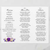 Royal violet violet or Mariage Tri Plier Programme (Dos)