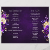 Royal violet violet or programme de mariage botani (Dos)