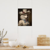 Royal Vrouw Witte Wolf  Print, Dark Moody Poster (Keuken)