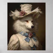 Royal Vrouw Witte Wolf  Print, Dark Moody Poster (Voorkant)
