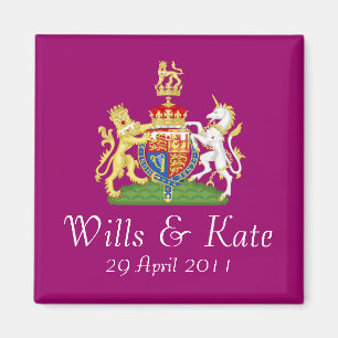 Royal Wedding Coat of Arms Magnet (Plum) Magneet