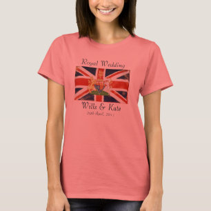 Royal Wedding Coat of Arms Wills and Kate Ringer T-shirt