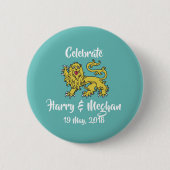 Royal Wedding Heraldry Lion Keepomwille Button (Voorkant)