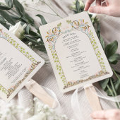 Royal Wedding Program Kaart Handwaaier