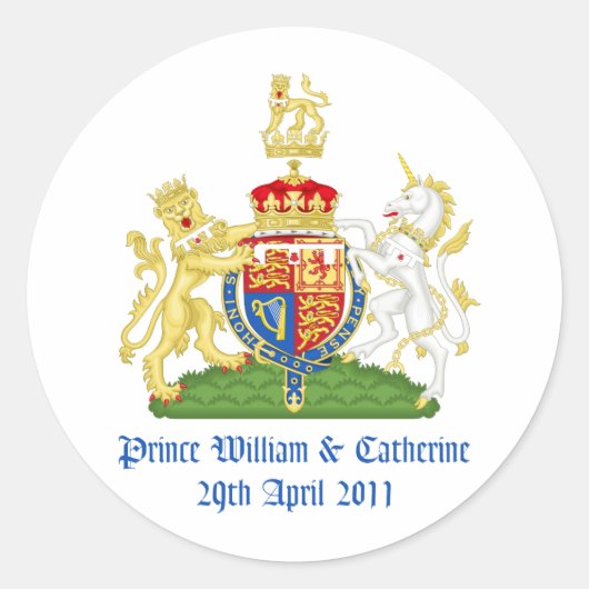 Royal Wedding Ronde Sticker (Voorkant)