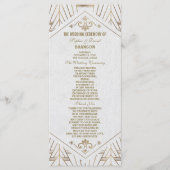 Royal White Gold Great Gatsby huwelijksprogramma Programma (Voorkant)