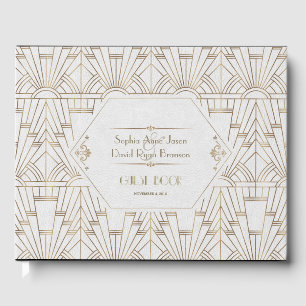 Royal White Gold Great Gatsby Wedding Planner Gastenboek
