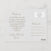 Royal White Gold Great Weddenschap Hartelijk dank Briefkaart (Achterkant)