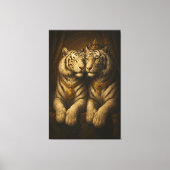 Royal White Tiger Couple • Fine Art Canvas (Voorkant)