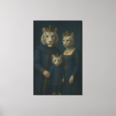 Royal White Tiger Family · Blue Sapphire Crown Can Canvas Afdruk (Voorkant)
