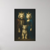 Royal White Tiger Royalty Portrait | ManJiangHong Canvas Afdruk (Voorkant)