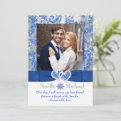 Royal Winter Wonderland Invitation de PHOTO Coeurs (Debout devant)