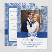 Royal Winter Wonderland Invitation de PHOTO Coeurs (Devant / Derrière)