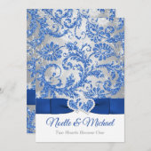 Royal Winter Wonderland Joint Coeurs Invitation (Devant / Derrière)