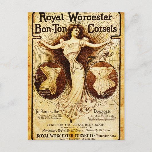 Royal Worcester corsets Briefkaart (Voorkant)
