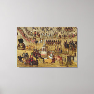 Royale en Carrousel in 1612 Canvas Afdruk