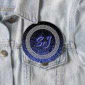 Royale Glitz Rhinestone Monogram Button (In situ)