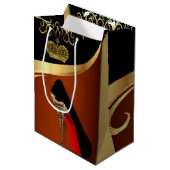 Royality Paris High Hiel & Gold Crown Medium Cadeauzakje (Voorkant Gekanteld)