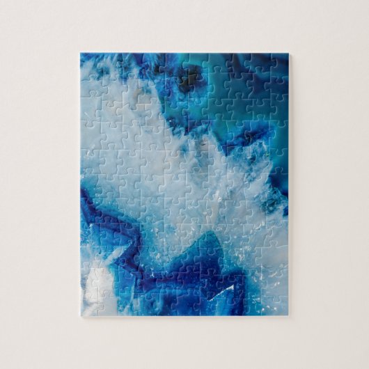 Royally Blue Agate Legpuzzel (Verticaal)