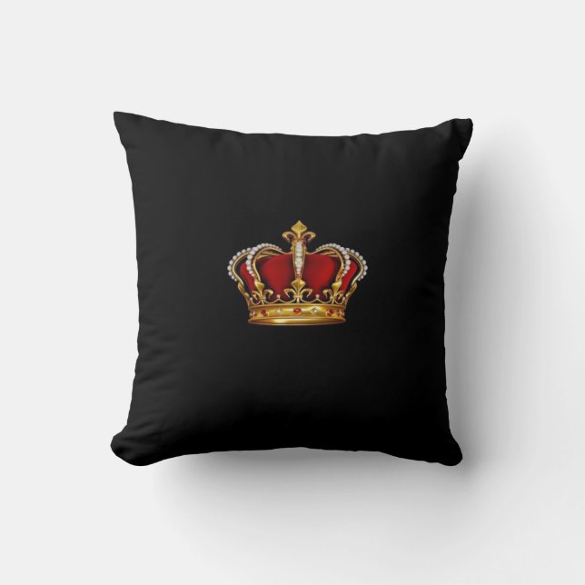 Royalty/Crown Pillow-Queen King Princess Kussen (Voorkant)