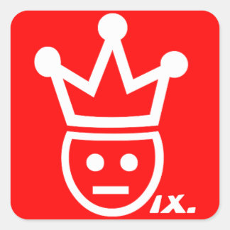 royalty IX Sticker red