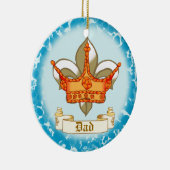Royalty King Crown Dad Keramisch Ornament (Rechts)