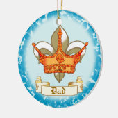 Royalty King Crown Dad Keramisch Ornament (Links)