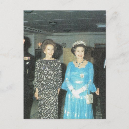  Royalty, Koningin en Nancy Reagan Briefkaart (Voorkant)