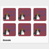 Royalty-regels - King Cavalier - Vierkante Sticker (Vel)