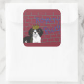 Royalty-regels - King Cavalier - Vierkante Sticker (Tas)