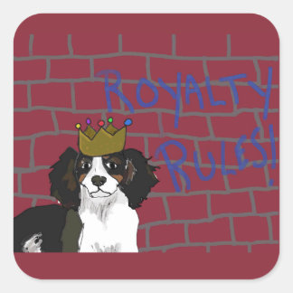 Royalty-regels - King Cavalier - Vierkante Sticker