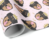 Royalty-Rottweiler Hond Cadeaupapier (Rol Hoek)