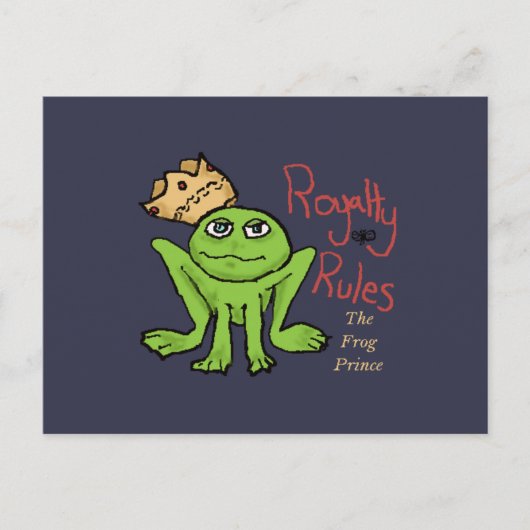 Royalty Rules Frog Briefkaart (Voorkant)