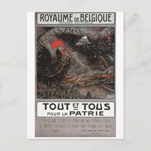 Royaume Belgique Propaganda Poster Briefkaart (Voorkant)