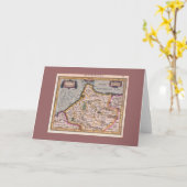 Royaume de Fes, carte antique - carte de voeux (Fleur jaune)