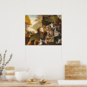 Royaume pacifique - Edward Hicks Affiche d'art (Cuisine)