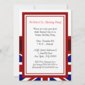 Royaume-Uni Angleterre Flag Party Invitation Rouge (Dos)