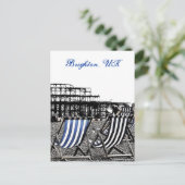 (Royaume-Uni) Deckchairs vides, carte postale de l (Debout devant)