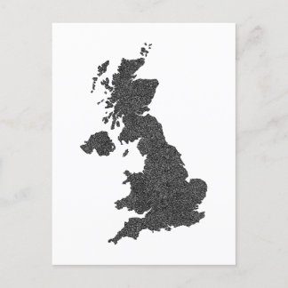 Royaume-Uni Design de carte avec des frontières ca