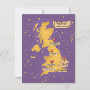 Royaume-Uni La Carte Des Lieux Les Plus Hantés.