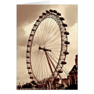 (Royaume-Uni) London Eye vintage Carte