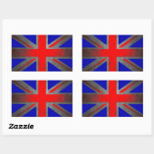 Royaume-Uni neon grunge flag rectangle stickers (Feuille)