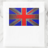 Royaume-Uni neon grunge flag rectangle stickers (Sac)